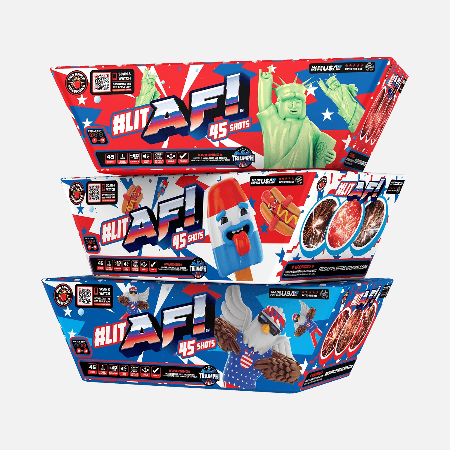 #litAF®! 135 Shots XL® Aerial Finale Set® - Image 4